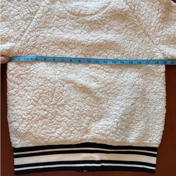 Carolina Panthers New Era Sherpa Bomber Jacket – Cream – Women’s S - Picture 7 of 8